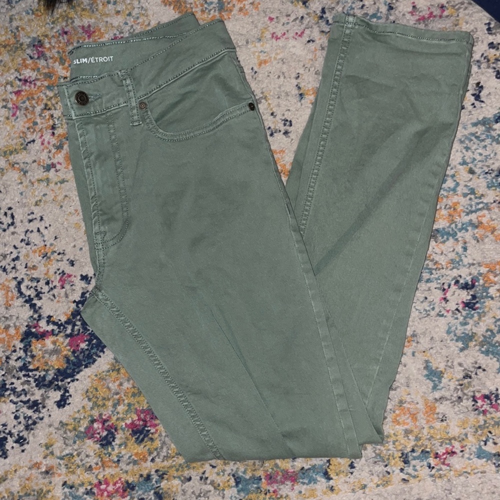 OLD NAVY Green faux Denim pants